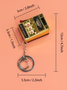 1入組男士遊戲機器吊飾時尚鑰匙圈適用於鑰匙裝飾用品 - 彩色 - 查看 6