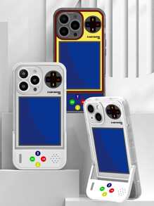 有趣的啞光半透明保護殼,帶隱藏支架和繪畫設計,適用於 Iphone 15/15 Plus/15 Pro/15 Pro Max - 彩色 - 查看 3