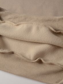 Manfinity Áo nỉ Nam Lá thư Giải trí - Màu Khaki - Xem 6