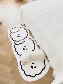 1Pc Dog Pattern Rug, Cartoon Cute Polyester Floor Carpet For Home Bedroom Decor - Multicolor - View 3