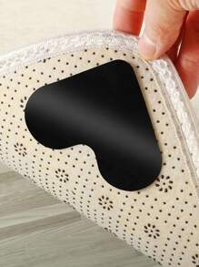 1入組黑色心形家庭地毯防滑貼紙適用於日常 - 黑色 - 查看 6