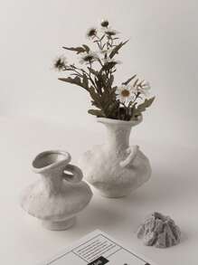 1 件瓷花瓶，复古花瓶，适用于家居装饰、家居装饰、花瓶、餐桌装饰 - 灰色 - 查看 4