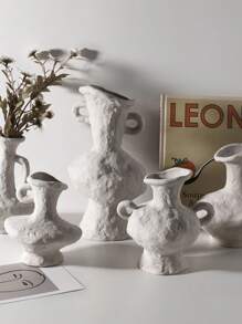 1 件瓷花瓶，复古花瓶，适用于家居装饰、家居装饰、花瓶、餐桌装饰 - 灰色 - 查看 6