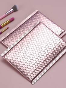 10pcs Solid Color Self-adhesive Bubble Mailer Bag, Simple Waterproof Packing Bag For Home, Office, School - Pink - View 2