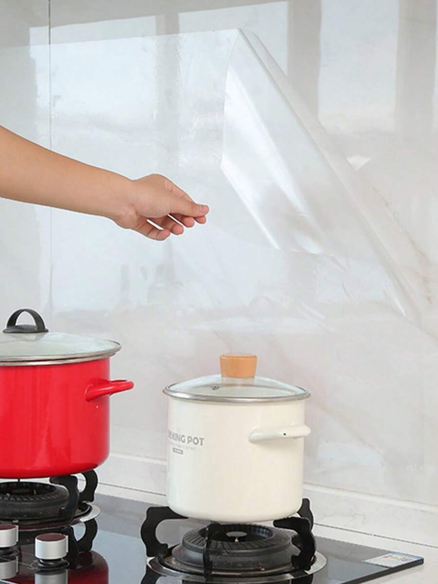 1入組寵物廚房極簡透明防油貼紙 - 無色 - 查看 1