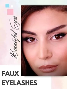 5 Pairs Full False Lashes Cat Eye Look 15mm Tail Elongated Eyelashes Fluffy Volumized Eyelashes Faux Mink Strip False Lashes Strip Lashes, Lashes, Eyelashes, Fake Lashes - Black - View 7