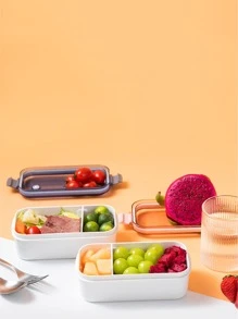 1pc Plastic Fruit Storage Box, Daily Food Storage Container For Kitchen - Pink - View 6