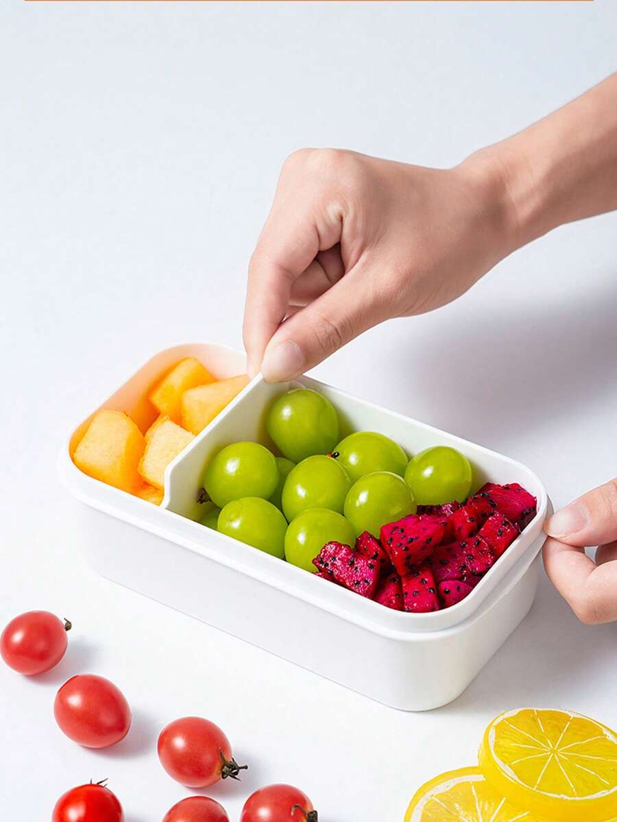 1pc Plastic Fruit Storage Box, Daily Food Storage Container For Kitchen - Pink - View 1