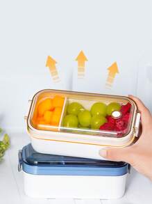 1pc Plastic Fruit Storage Box, Daily Food Storage Container For Kitchen - Pink - View 4