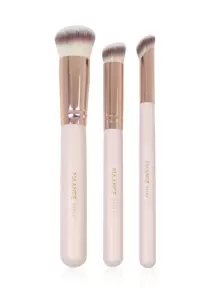 MAANGE Set de 3 piezas de brochas de maquillaje profesionales, brocha para polvos, brocha para corrector, brocha para iluminador, brocha para contorno, herramientas de maquillaje con fibra suave para un fácil transporte, brocha para viaje, set de brochas, kit de maquillaje, set de brochas de maquillaje, kit de maquillaje completo, set de brochas, kit de brochas, set de brochas de maquillaje, set de regalo de maquillaje, set
