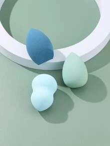 3pcs Makeup Sponge With Storage Box - Multicolor - View 2