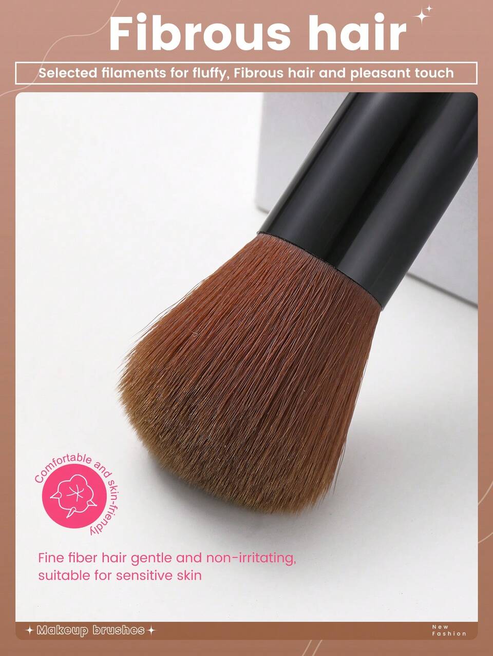 1pc Multi-Functional Dual-Ended Makeup Sponge Brush/Foundation Brush/Concealer Brush/Blush Brush/Contour Brush/Bronzer Brush/Powder Brush