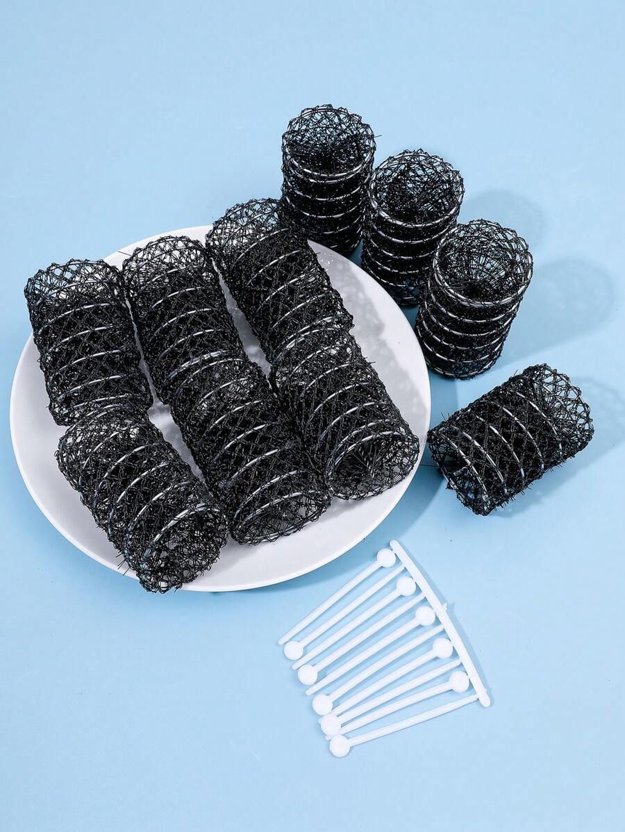 10pcs Hair Curling Roller - Black - View 1