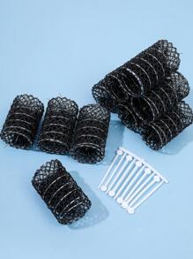10pcs Hair Curling Roller - Black - View 4
