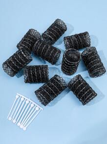 10pcs Hair Curling Roller - Black - View 5
