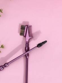 1pc Double-ended Eyelash Brush - Purple - View 2