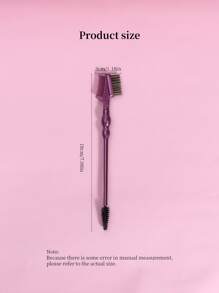 1pc Double-ended Eyelash Brush - Purple - View 3
