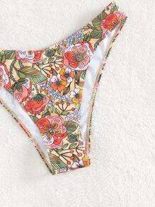 SHEIN Swim Bộ bikini in hoa đi biển mùa hè - Nhiều màu - Xem 5