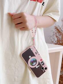 Camera Pattern Phone Case With Lanyard - Multicolor - View 2