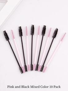 10pcs Double-ended Eyelash Brush - Multicolor - View 3