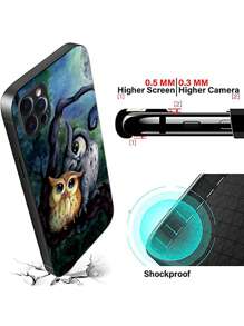 手機殼防震防刮擦，硬質殼軟TPU邊框，可適用於iPhone/Huawei/Samsung/Xiaomi/OPPO/OnePlus/Infinix - 彩色 - 查看 4