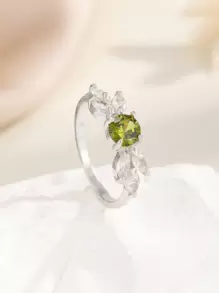 1 chiếc nhẫn trang trí bằng hợp kim kẽm quyến rũ cho phụ nữ để trang trí hàng ngày - Bạc - Xem 1