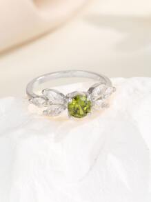 1 chiếc nhẫn trang trí bằng hợp kim kẽm quyến rũ cho phụ nữ để trang trí hàng ngày - Bạc - Xem 2