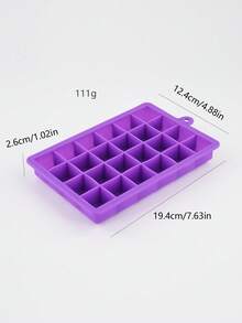 1入組1入組矽膠冰塊模具廚房用極簡粉紅色矩形製冰機托盤 - 粉色 - 查看 7