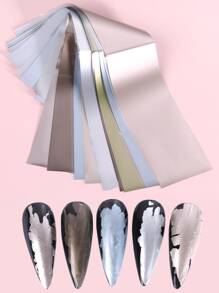 FULL BEAUTY 10pcs Plain Nail Art Transfer Foil - Multicolor - View 1