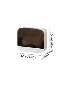 1pc Wall Mounted Soap Dish - Black - View 5