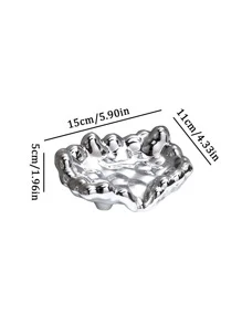 1pc Plain Soap Dish - Silver - View 6