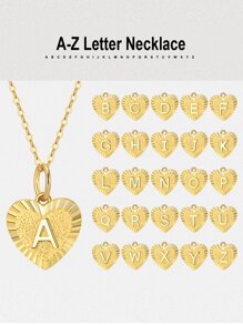 Dây chuyền bạc sterling trái tim quyến rũ - Vàng - Xem 6