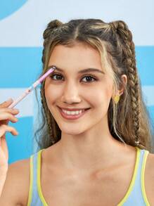 LOONEY TUNES X SHEIN 5pcs Pink Rabbit & Duck Patterned Makeup Brush - Pink - View 7