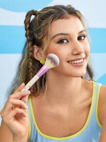 LOONEY TUNES X SHEIN 5pcs Pink Rabbit & Duck Patterned Makeup Brush - Pink - View 8