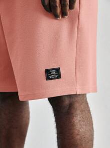 EASEVO Bộ hai mảnh Nam Dây kéo Túi Đắp vá Thú vật Hình học Giải trí - Màu Hồng  San hô - Xem 6