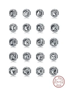 1 Máy Tính Thời Trang Đính Đá Cubic Zirconia & Chữ Trang Trí Bạc Tự Làm Đính Hạt Dành Cho Nữ Cho Tự Làm Trang Sức Làm - Bạc - Xem 1