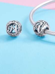 1 Máy Tính Thời Trang Đính Đá Cubic Zirconia & Chữ Trang Trí Bạc Tự Làm Đính Hạt Dành Cho Nữ Cho Tự Làm Trang Sức Làm - Bạc - Xem 5