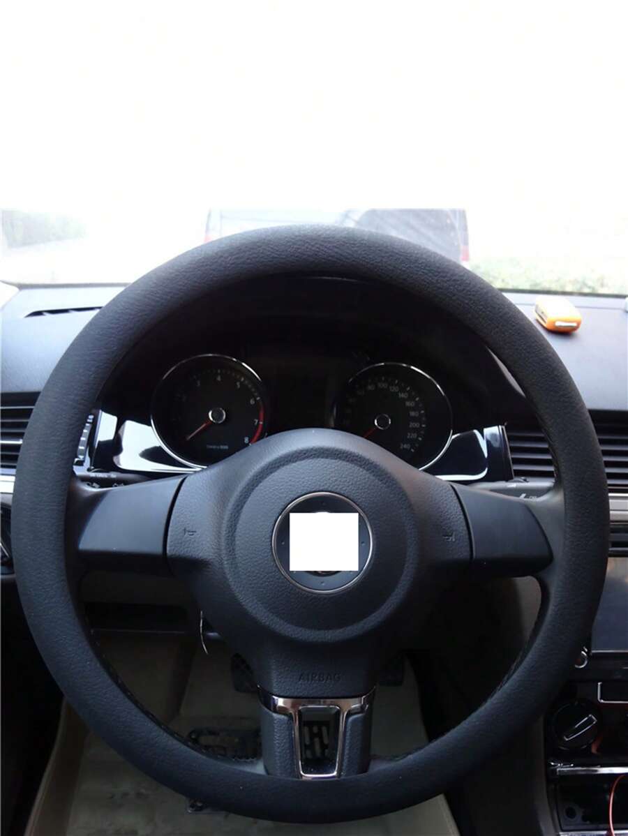 1 cái bọc vô lăng ô tô bằng silicon - màu đen - Xem 1