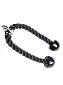 Black Pull Gym Workout Triceps Rope - Black - View 1