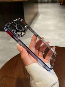 電鍍透明手機殼相容 iPhone15/15Plus/15Pro/15Promax - 藍色 - 查看 1