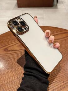 電鍍透明手機殼相容 iPhone15/15Plus/15Pro/15Promax - 金色 - 查看 1