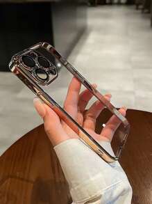 電鍍透明手機殼相容 iPhone15/15Plus/15Pro/15Promax - 金色 - 查看 3