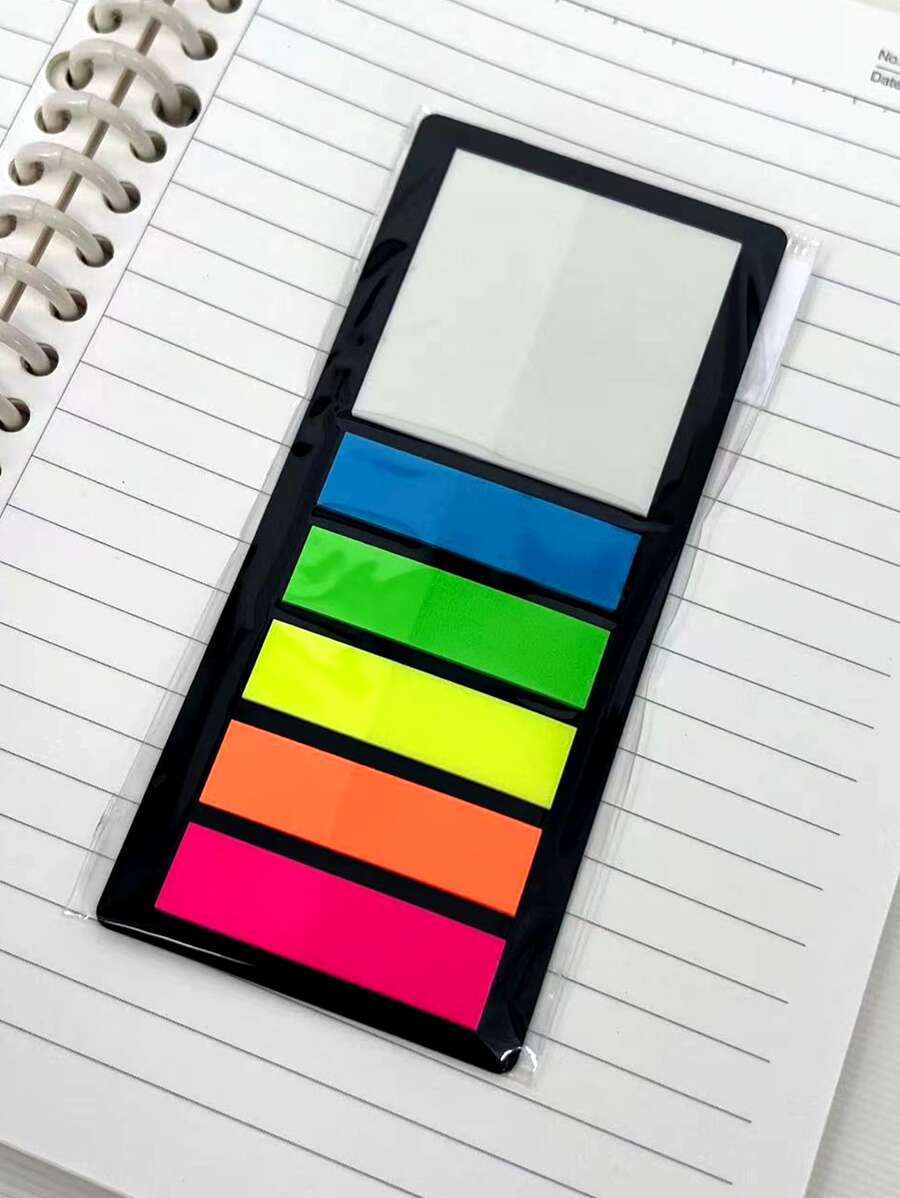 1 tab Chỉ mục dính màu hỗn hợp, Tab chỉ mục đa năng đơn giản để đánh dấu trang Phân loại tệp - màu xanh lá - Xem 1