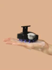 SHEIN Basic living 1 件头皮按摩器洗发刷，带柔软硅胶刷毛，适用于头发、干湿使用、包、收纳、存储、发夹 - 紫色 - 查看 10