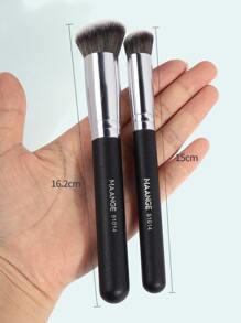 MAANGE 3件套专业化妆刷套装，包含散粉刷、遮瑕刷、高光刷和修容刷。刷毛柔软，便携易用，是旅行化妆的理想之选。套装包含多种化妆刷，是化妆工具的完美组合，也是馈赠佳品。 - 黑色 - 查看 4