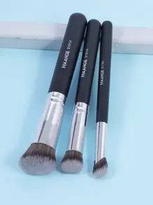 MAANGE 3件套专业化妆刷套装，包含散粉刷、遮瑕刷、高光刷和修容刷。刷毛柔软，便携易用，是旅行化妆的理想之选。套装包含多种化妆刷，是化妆工具的完美组合，也是馈赠佳品。 - 黑色 - 查看 7