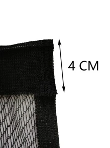 1入組蜘蛛網和蝙蝠設計門極簡滌綸門簾 - 黑色 - 查看 2