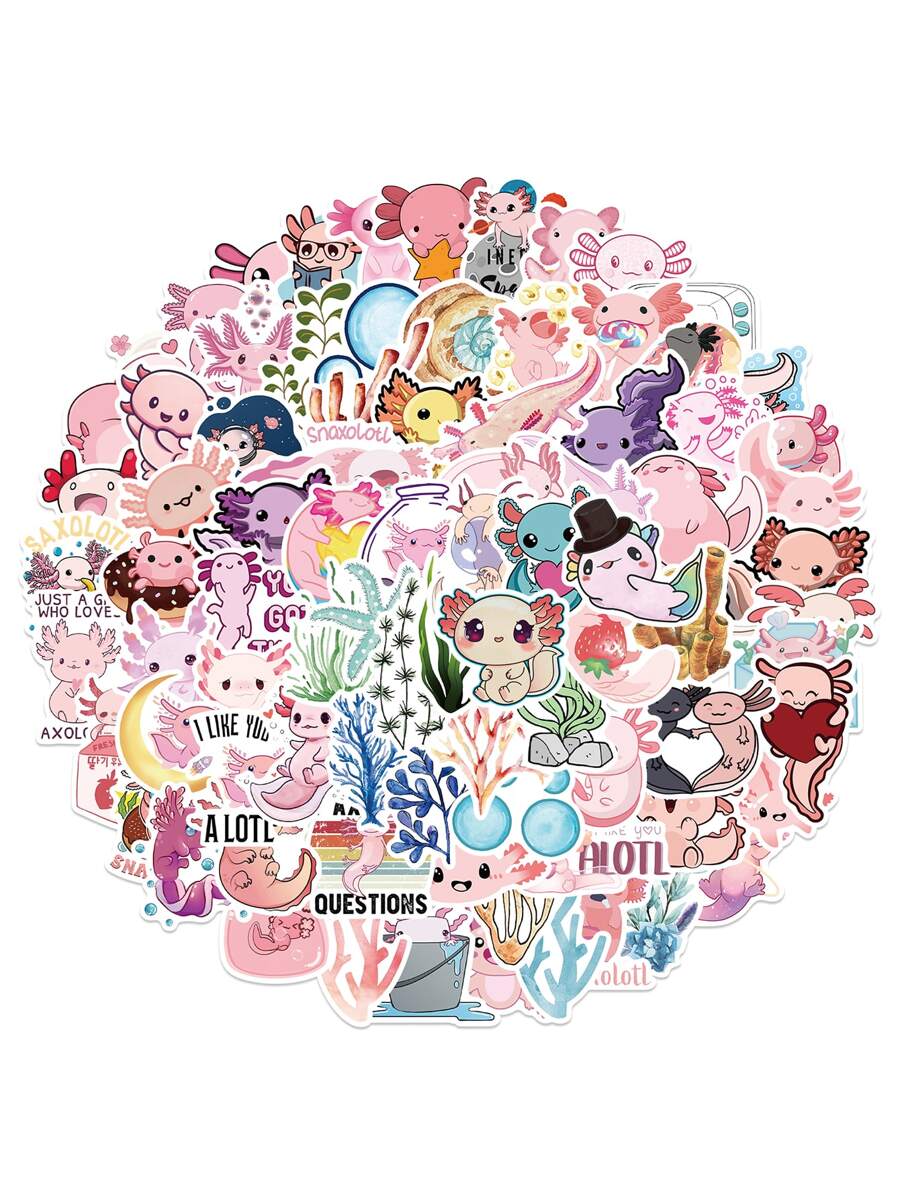 100pcs Cartoon Graphic Assorted Sticker, Cute Multi-purpose Sticker For DIY Craft, Decoration - Multicolor - View 1