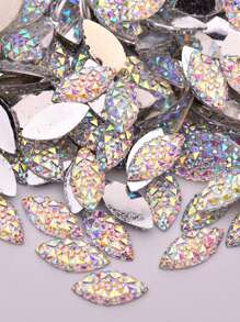 100入組DIY樹脂鑽石鐳射水鑽設計服裝裝飾DIY - 彩色 - 查看 4