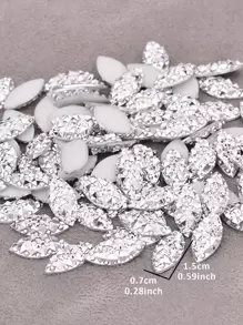 100pcs Rhinestone Decor Eye, Garment Decoration, For DIY - Silver - View 2